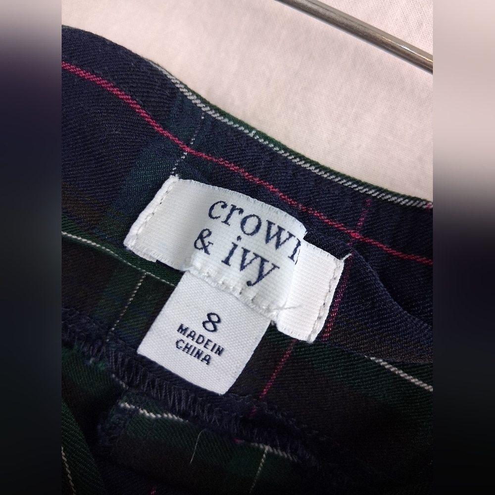 Crown & Ivy Womens Size 8 Plaid Trousers - Picture 3 of 5